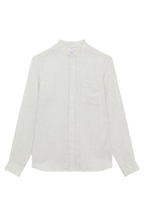 OCEAN CASUAL SHIRT OATMEAL/WHITE 4