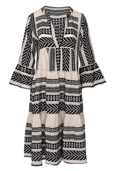ELLA DRESS BLACK/OFFWHITE 1