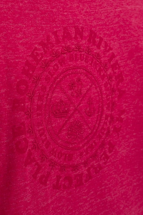 GIRLS’ FUCHSIA PINK T-SHIRT DRESS, PRESS STUDS DOWN FRONT FU 7