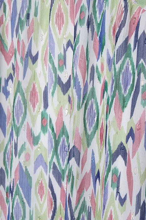 ECRU IKAT DIAMOND PRINT DRESS WITH LACED BACK 4