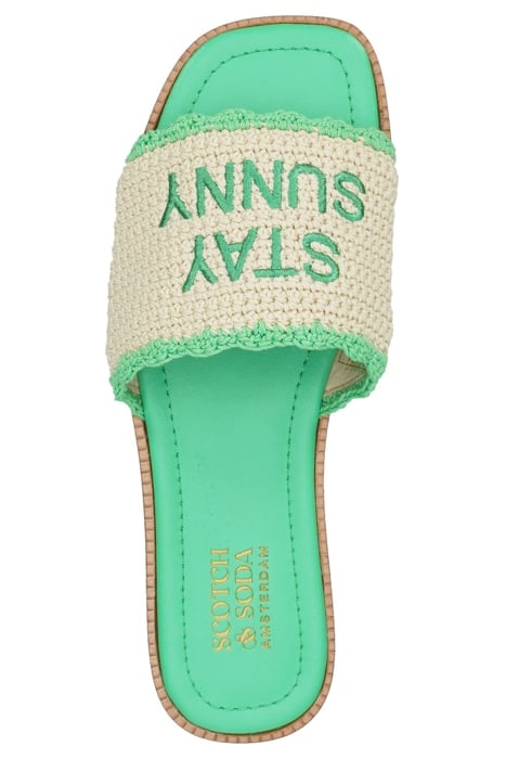 TILDA SANDAL GREEN/ECRU 3