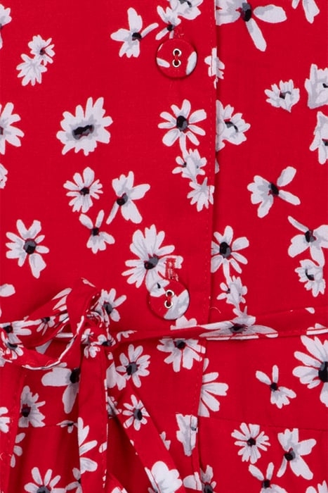 SHASTA DAISY PRINT PLAYSUIT POPPY 3
