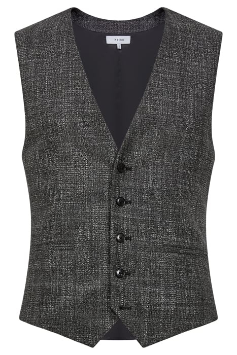 CROUPIER-BIRDS WAISTCOAT CHARCOAL 3