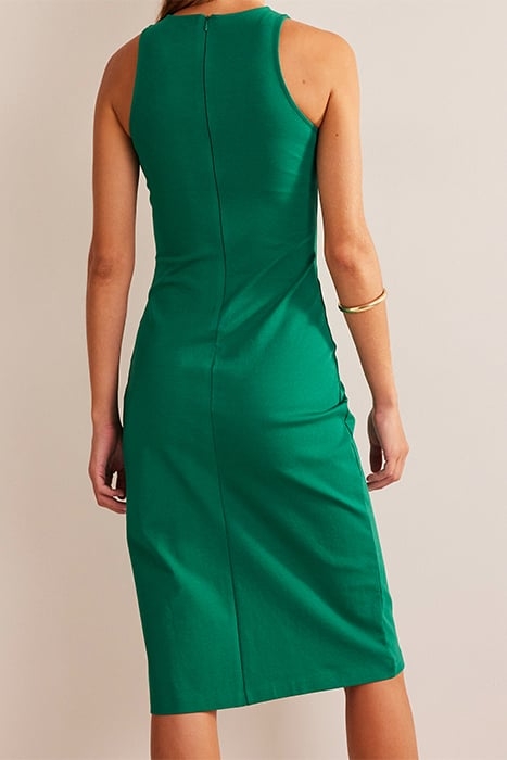 RACER JERSEY MIDI DRESS BRIGHT EMERALD 2