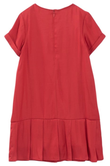 GIRLS' RED EMBROIDERED DRESS RED 2