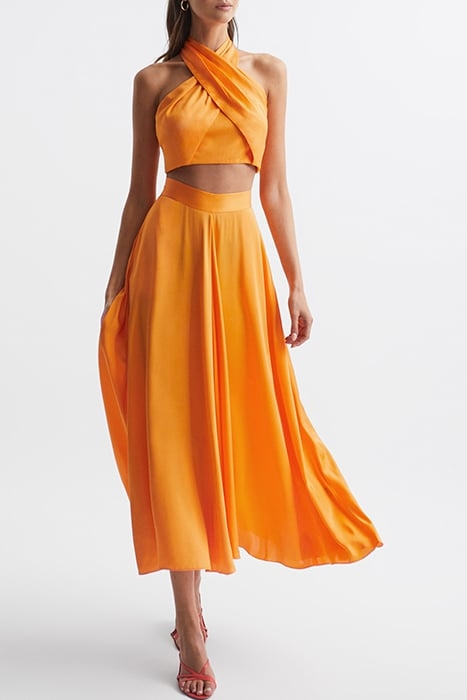 RUBY-HALTER TANK TOP CAMI ORANGE 3