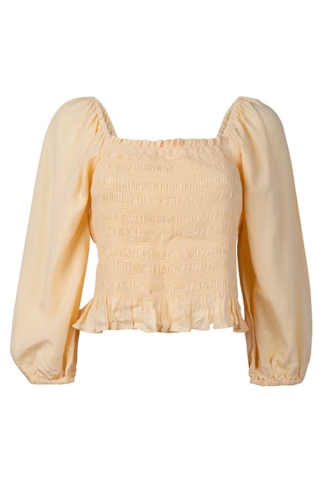 KIKI SHIRRED BABYDOLL TOP BLONDIE 1