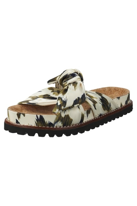 YOSI SANDAL OLIVE LIZARD PRINT 2