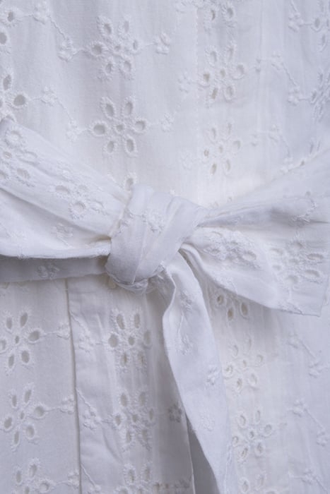 BRODERIE SHIRT DRESS MIDI WHITE 3