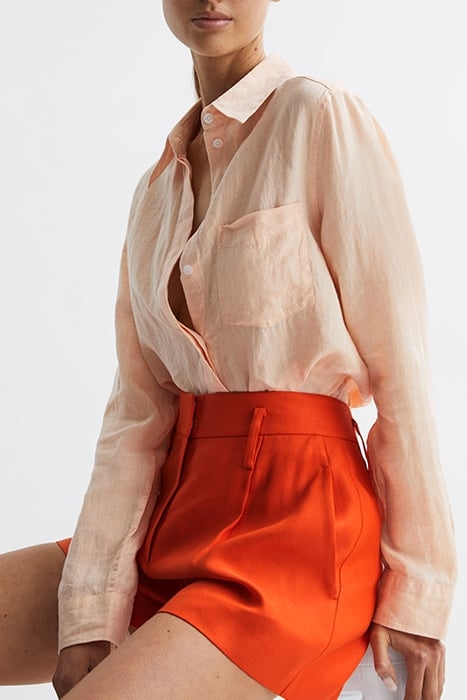 HOLLIE-PLEAT SHORTS ORANGE 5