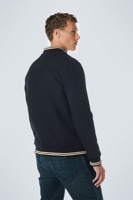 JACKET BOMBER FIT WITH WOOL 2 COLOURED TWILL DARK NIGHT 2