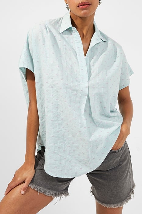 BEA DOBBIE RHODES COTTON SHIRT GLACIER/MOONLITE MAV 1