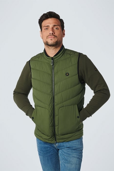 BODYWARMER PADDED DARK GREEN 1