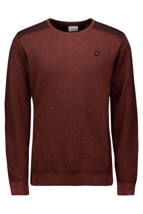 PULLOVER CREWNECK 2 COLOURED JACQUARD DARK RED 4