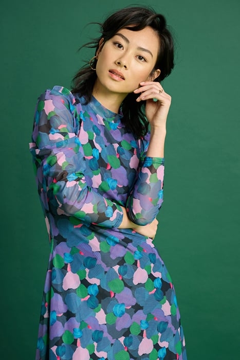 DRESS - BRUSHWORK LILAC SLIM 7