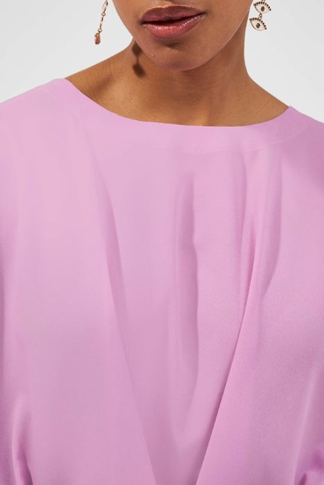 AUGUSTA PLEAT PEPLUM HEM TOP PINK VIOLET 4