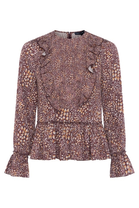 PF FAITH DRAPE LS TOP BITTER CHOC/SATSUMA 3