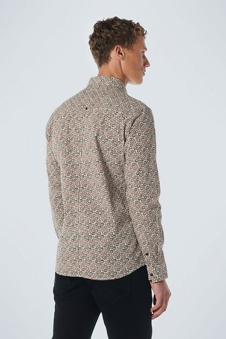 SHIRT STRETCH ALLOVER PRINTED DARK GREEN 2