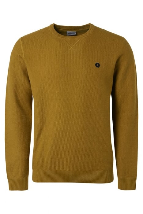 PULLOVER CREWNECK SOLID JACQUARD OLIVE 1