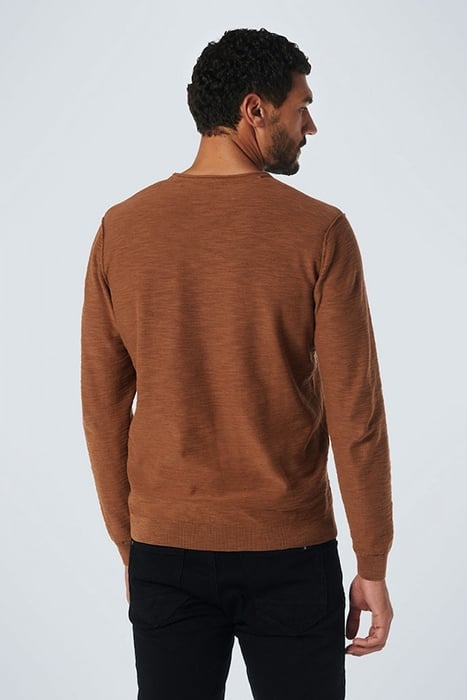 PULLOVER CREWNECK GARMENT DYED + STONE WASHED CARAMEL 2