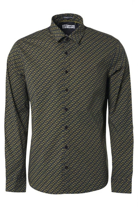 SHIRT STRETCH ALLOVER PRINTED OLIVE 4