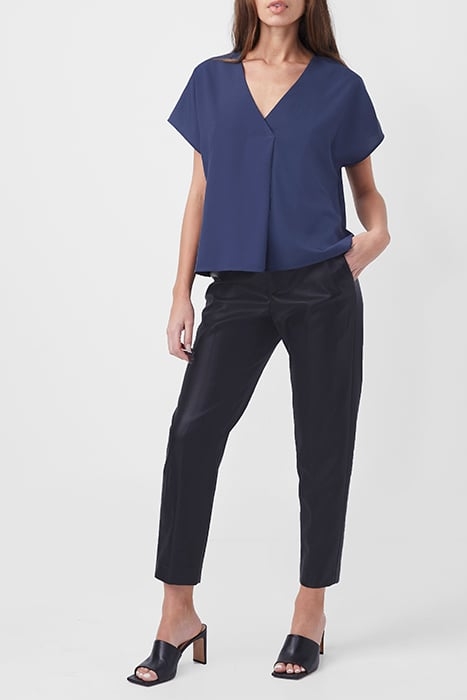 CREPE LIGHT S/S V NK TOP IRON INK 1