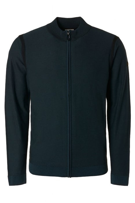 CARDIGAN 2 COLOURED JACQUARD OCEAN 1