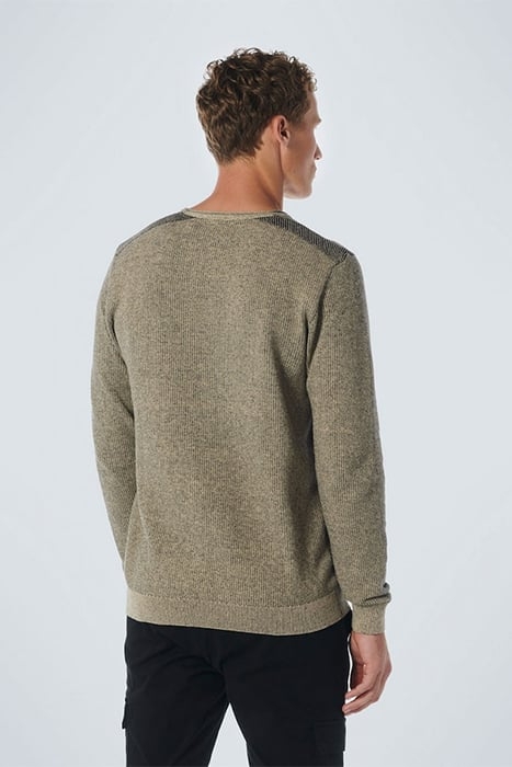 PULLOVER CREWNECK 2 COLOURED JACQUARD STONE 2