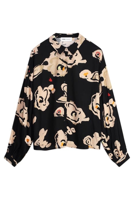 BLOUSE - FLOWER GLORY BLACK 3