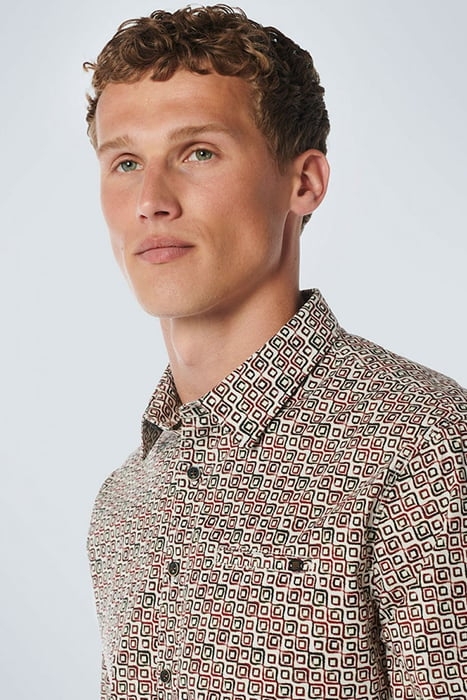 SHIRT STRETCH ALLOVER PRINTED DARK GREEN 6