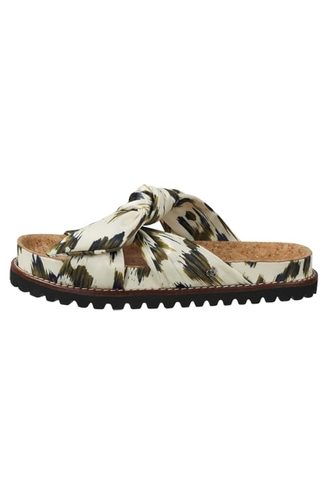 YOSI SANDAL OLIVE LIZARD PRINT 6