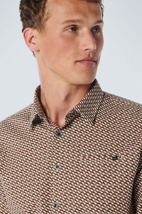 SHIRT STRETCH ALLOVER PRINTED DARK GREEN 6