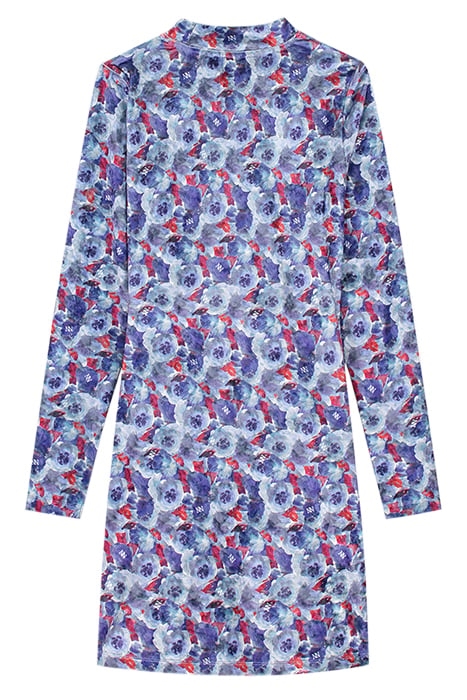 VELVET FLOWER DRESS VIOLET 3