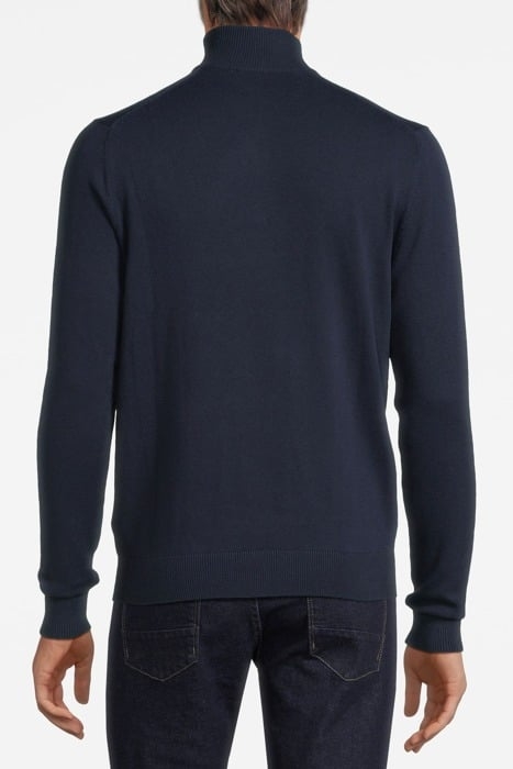 ZIP MOCK COTTON/NYLON/MERINO BLACK IRIS (NAVY) 2