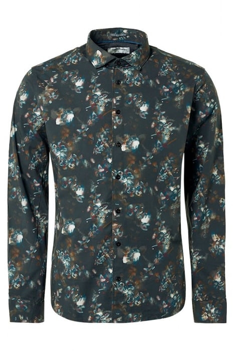 SHIRT STRETCH ALLOVER PRINTED BLACK 4