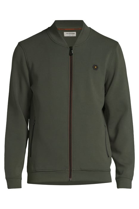 SWEATER FULL ZIPPER 2 COLOURED MELANGE DARK GREEN 3