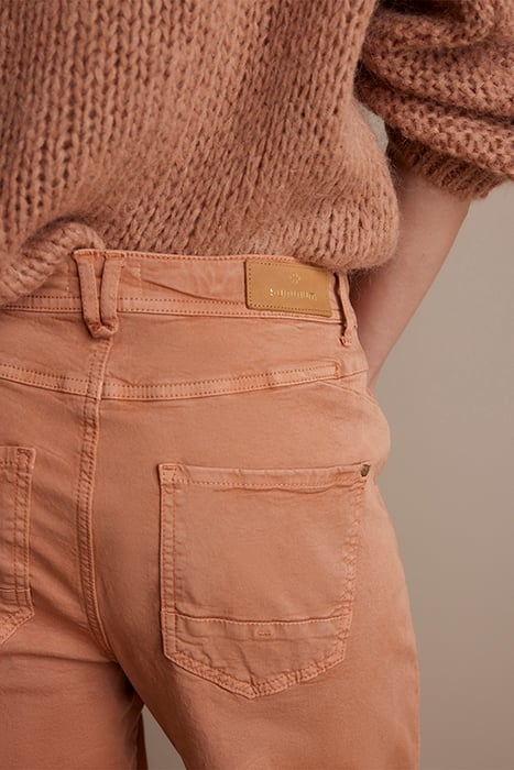 BARREL FIT PANTS LUX COTTON STRETCH TWILL BROWN 4