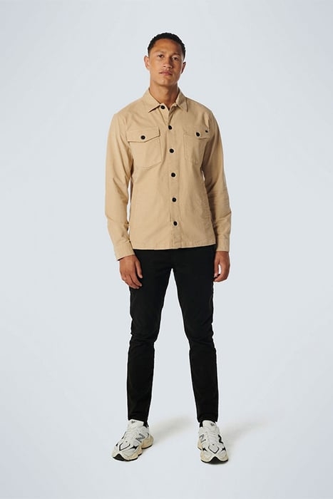 OVERSHIRT BUTTON CLOSURE STRUCTURE CORDUROY STRETCH STONE 3
