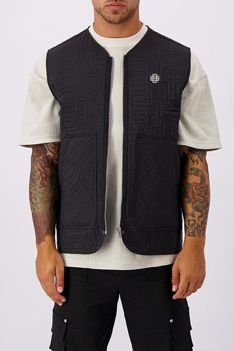 MONOGRAM QUILTED VEST BLACK 1