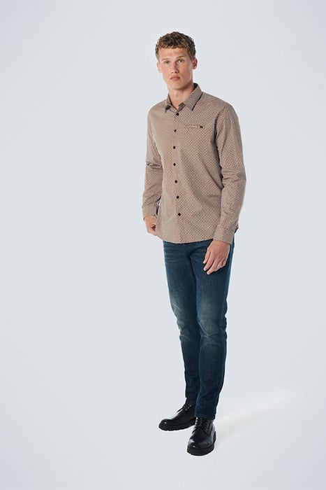 SHIRT STRETCH ALLOVER PRINTED CARAMEL 3