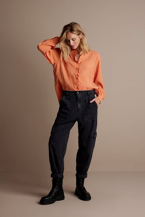 BLOUSE LYOCELL COTTON ORANGE 1