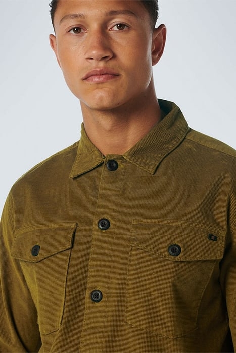 OVERSHIRT BUTTON CLOSURE STRUCTURE CORDUROY STRETCH MOSS 6