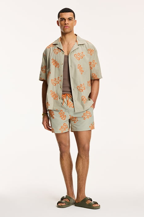 MEN SHORTSLEEVE REEF EMBROIDERY BEIGE 5