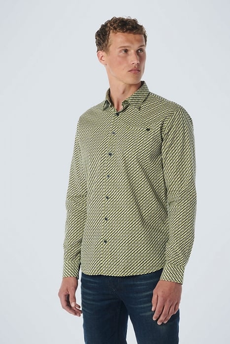 SHIRT STRETCH ALLOVER PRINTED OLIVE 1