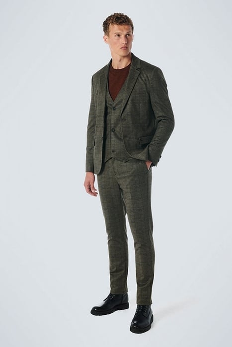 BLAZER JERSEY STRETCH CHECK TAUPE 3