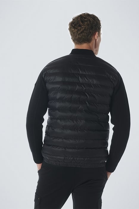 CARDIGAN KNITTED BODY WOVEN PADDED BLACK 2