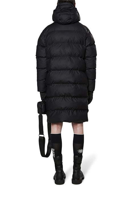 UNISEX LONG PUFFER JACKET BLACK 2