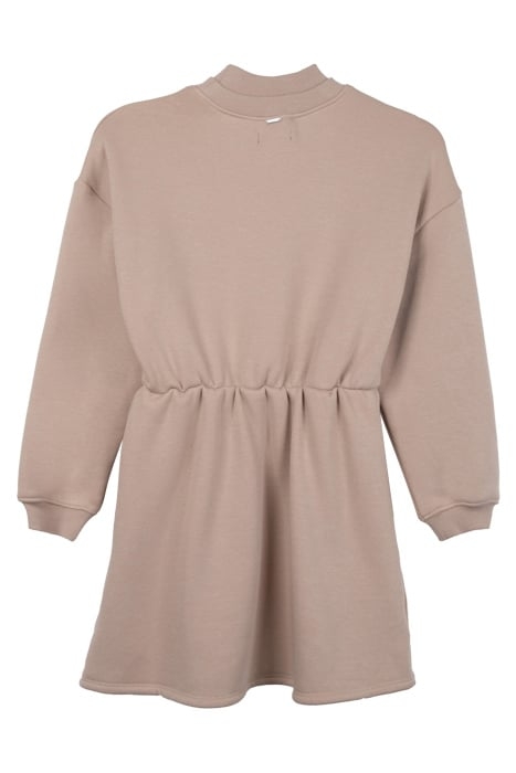 GIRLS’ BEIGE SWEATSHIRT-DRESS WITH ELASTICATED WAIST 2