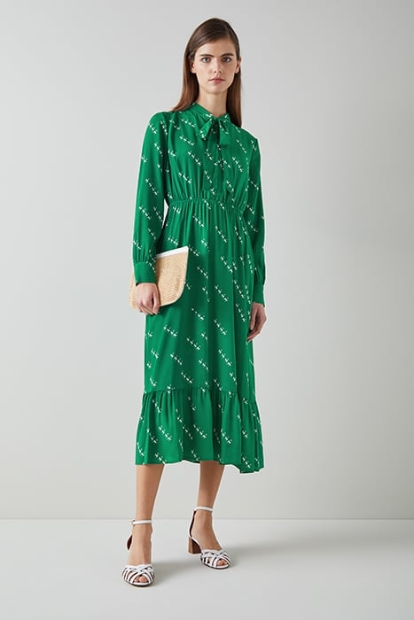 DR BRIDGET PETITE DRESS GREEN/CREAM 1