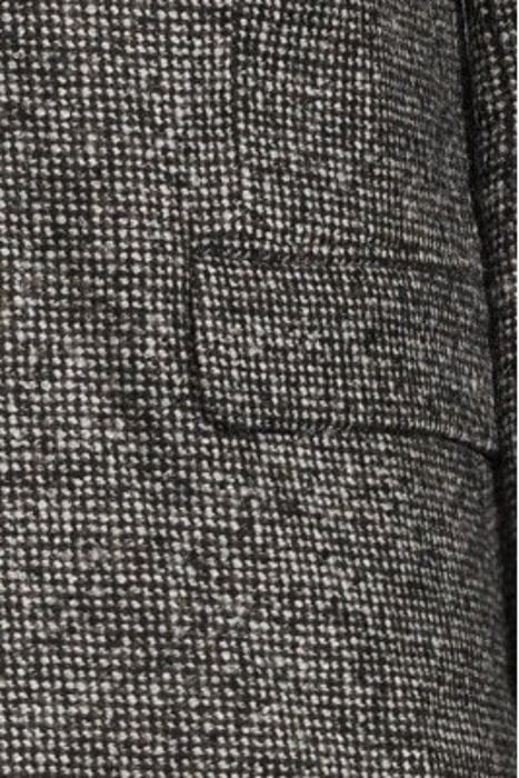 CHARCOAL SEMI-PLAIN WOOL FABRIC COAT ANTHRACITE 5